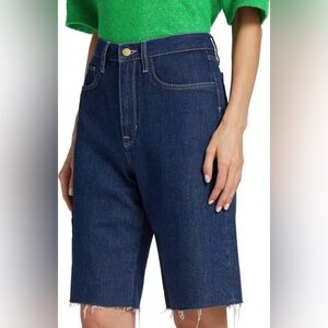 NWT Triarchy Women's Ms. Cali Cut-Off Denim Cargo Shorts in Dark Indigo